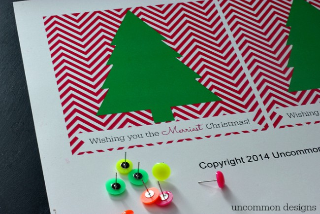 The perfect Christmas gift idea for tween girls... a printable earring card!  by Uncommon Designs 