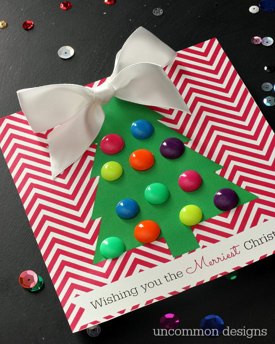 The perfect Christmas gift idea for tween girls... a printable earring card!  by Uncommon Designs 