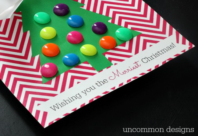 The perfect Christmas gift idea for tween girls... a printable earring card!  by Uncommon Designs 