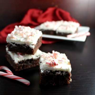 Peppermint Frosted Brownies
