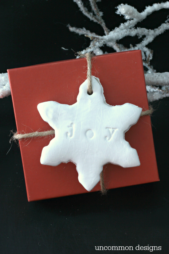 Make clay stamped gift tags for holiday gifts with Uncommon Designs 