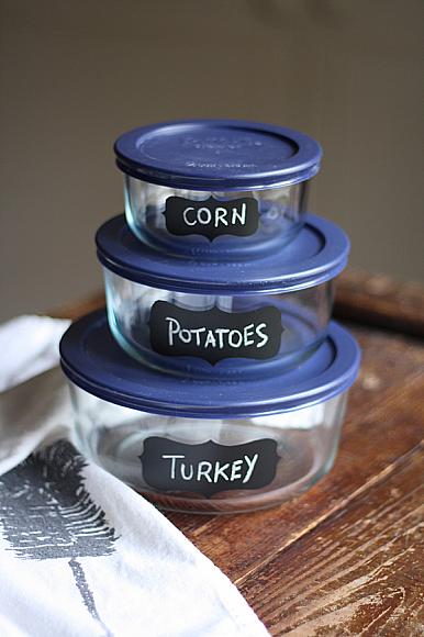 chalkboard pyrex hostess gift blog