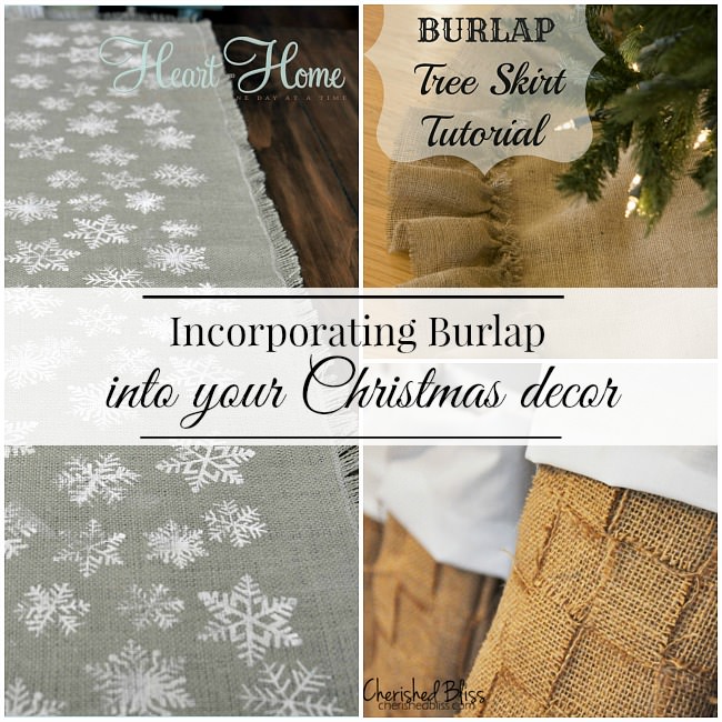 Ideas for using burlap in your Christmas decor via Uncommon Designs