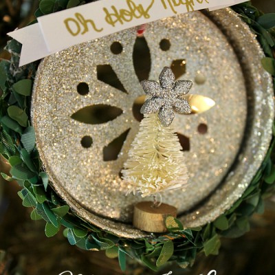 Mason Jar Lid Christmas Ornament