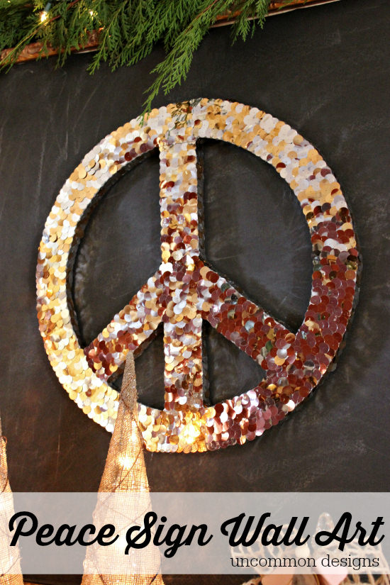 Make a Peace Sign Wall Art Piece for the Holidays by Uncommon Designs 