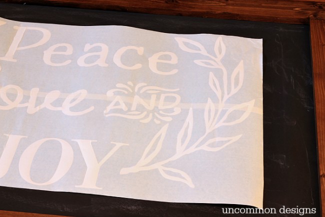 Make a Faux Chalkboard for Christmas.  No art skills required!  by Uncommon Designs 