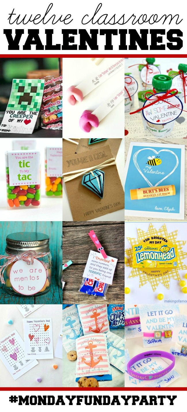 12 Awesome Classroom Valentines from the Monday Funday Link Party via Uncommon Designs