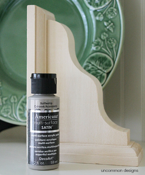 Create organization and custom home decor! These Painted Wooden Corbel Bookends will be the stars of your shelf via Uncommon Designs #decoartprojects