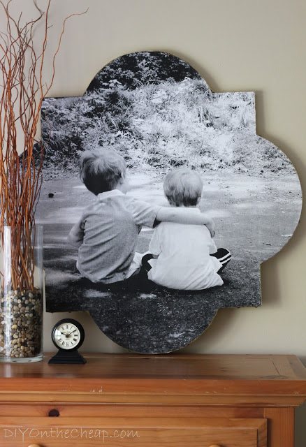 quatrefoil photo wall art by DIY on the Cheap