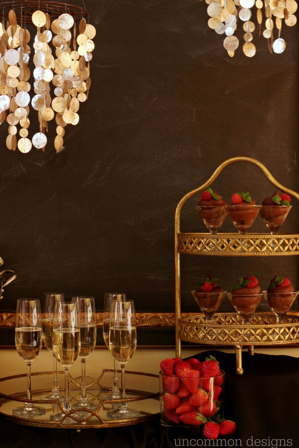 Learn how to throw a glamorous Oscars Party and set up your own Champagne bar! by Uncommon Designs