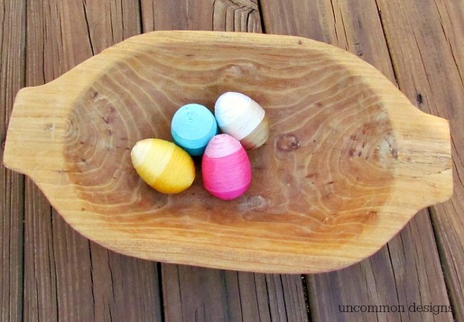 Thread Wrapped Easter Eggs by Uncommon Designs 