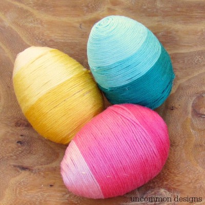 Thread Wrapped Easter Eggs