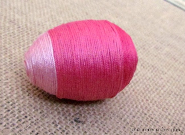 Thread Wrapped Easter Eggs by Uncommon Designs 