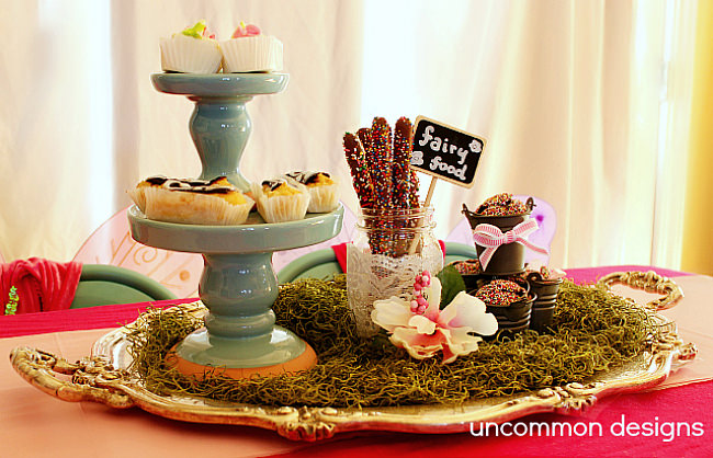 Fairy Tea Party food and display via Uncommon Designs.
