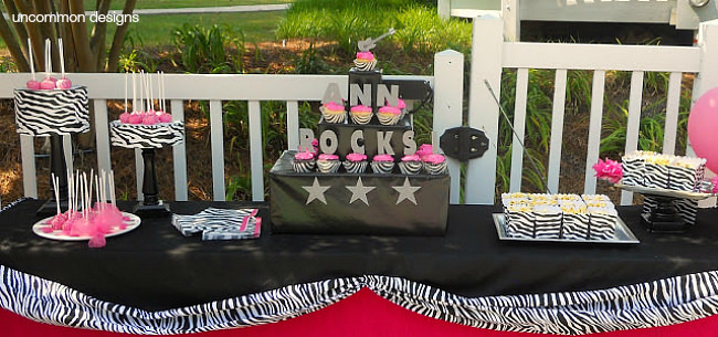 Perfect tween birthday party rock star style via Uncommon Designs.
