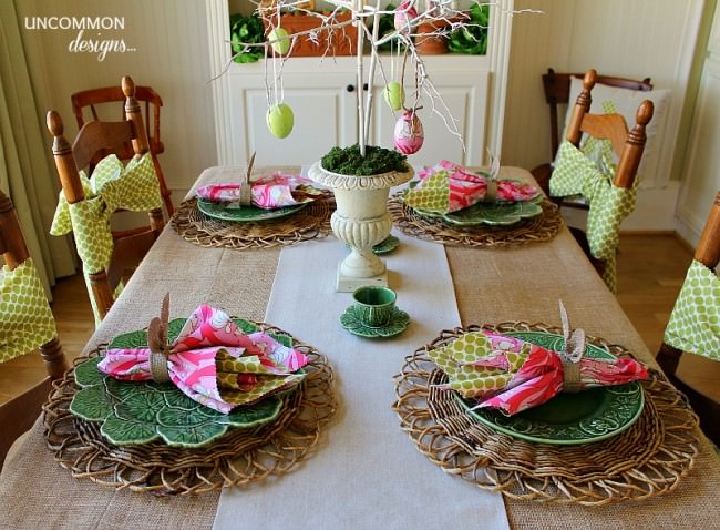 Easter Tablescape Idea via Uncommon Designs