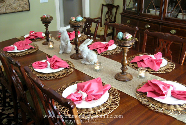 Easter tablescape via Uncommon Designs.