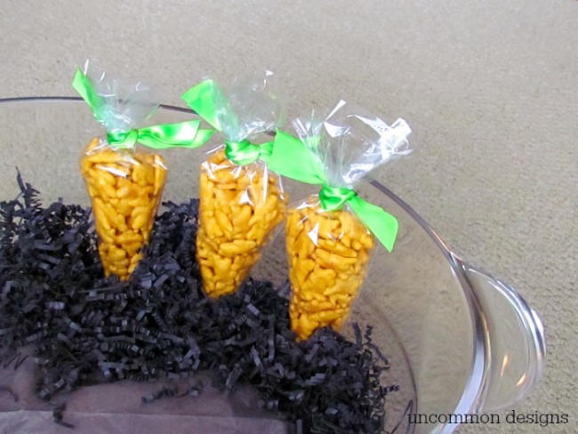 Create your own carrot patch for Easter treats with this simple idea from Uncommon Designs 