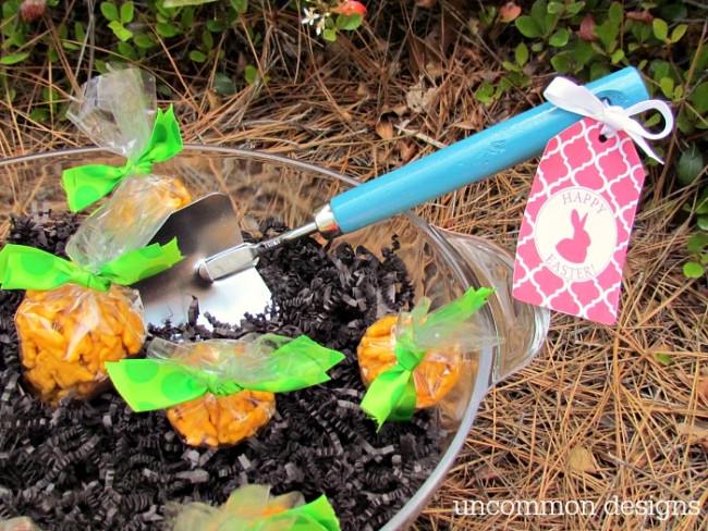 Create your own carrot patch for Easter treats with this simple idea from Uncommon Designs 