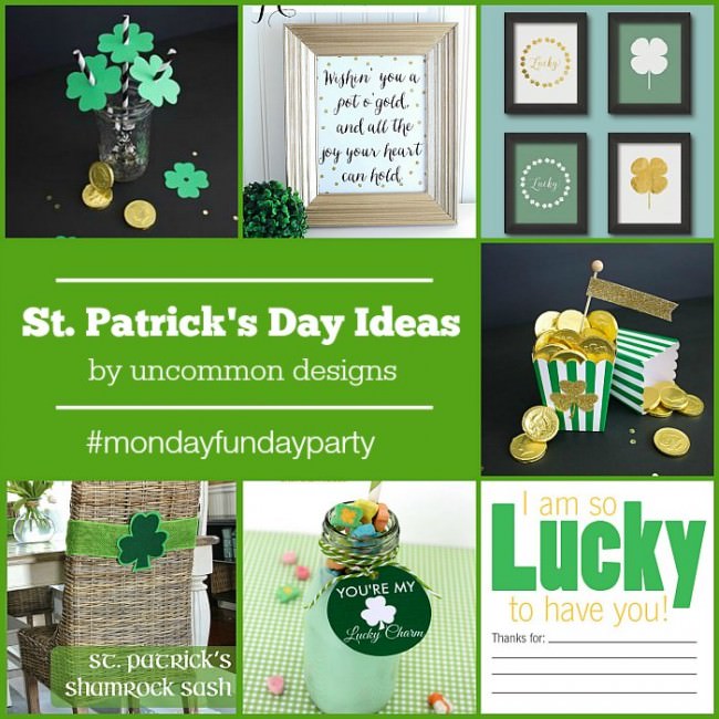15 fabulous St. Patrick's Day Ideas from the Monday Funday link party via Uncommon Designs.