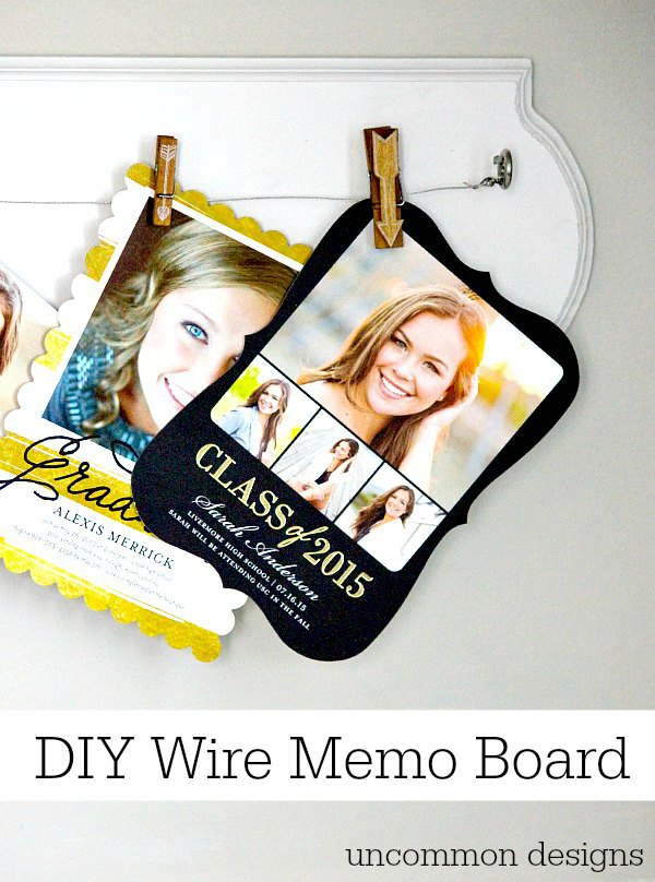Create a DIY Wire Memo Board in less than 5 minutes with Uncommon Designs. #ShutterflyGrad #ad