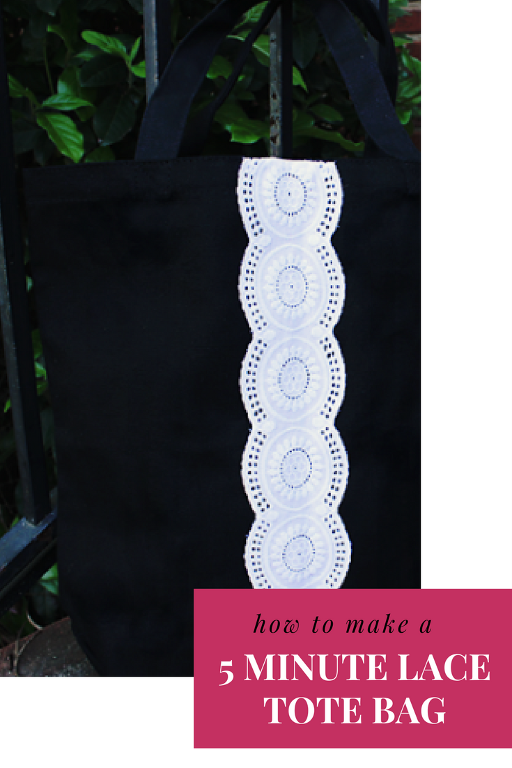Make a lace tote bag in just five minutes! 