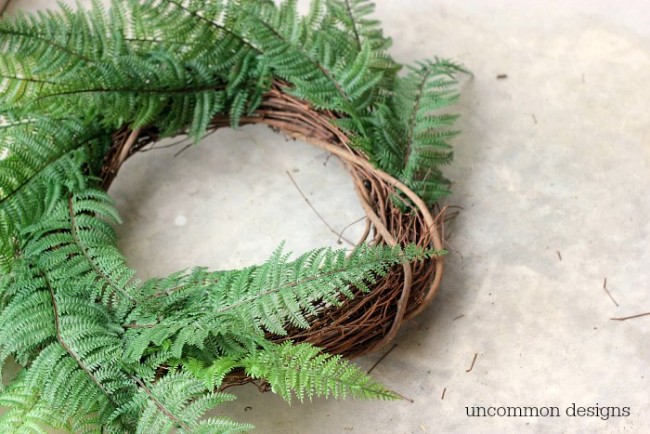 Make a DIY Faux Fern Wreath for Summer with Uncommon Designs