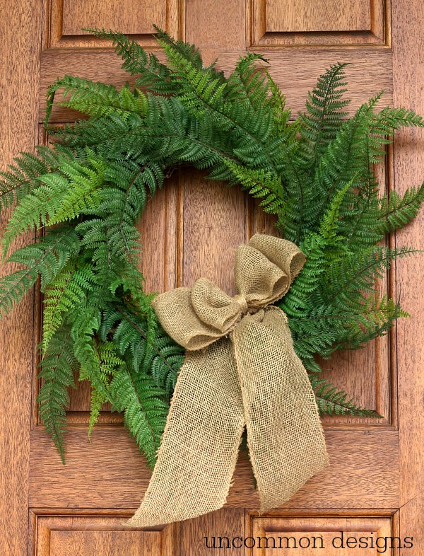 Make a DIY Faux Fern Wreath for Summer with Uncommon Designs