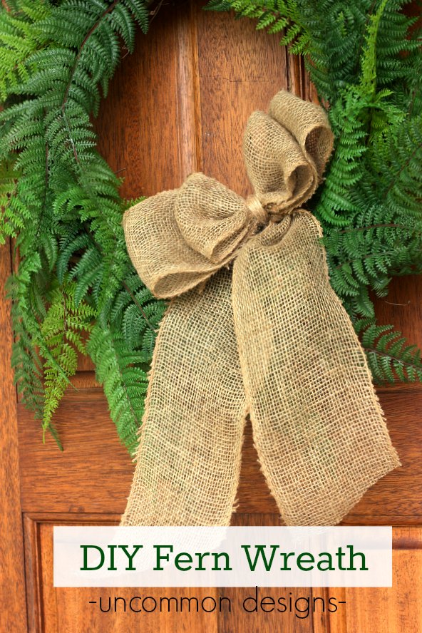 DIY Faux Fern Wreath - Uncommon Designs