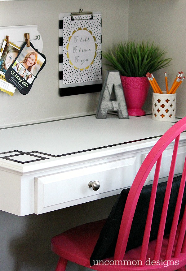 Create a Greek Key Desk Upgrade for Less than $1 with Uncommon Designs 