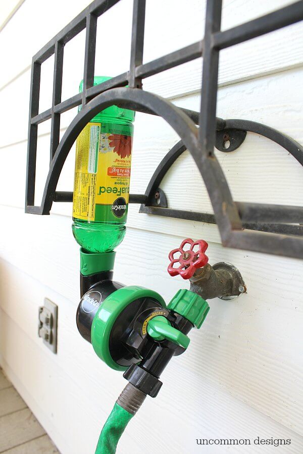 Miracle-Gro Liquafeed Universal Feeder makes watering and feeding your garden a breeze via Uncommon Designs.