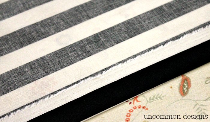 Take the easy route for entertaining! Make your own fabric table runner in 5 minutes with no sewing required! by Uncommon Designs 