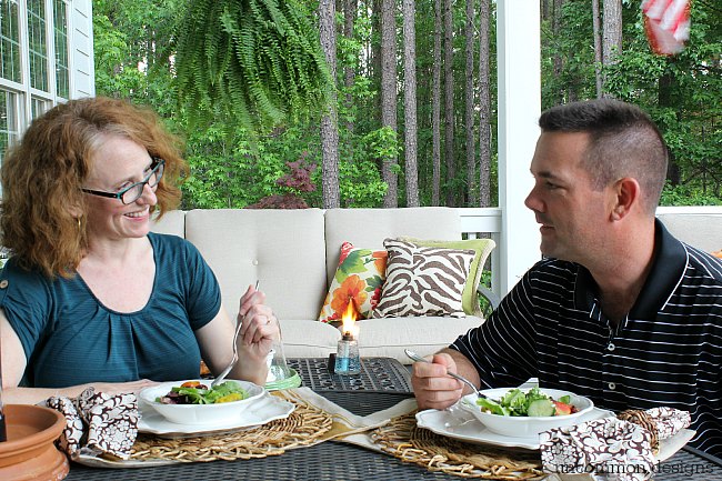 Creating a summer dinner al fresco via Uncommon Designs.