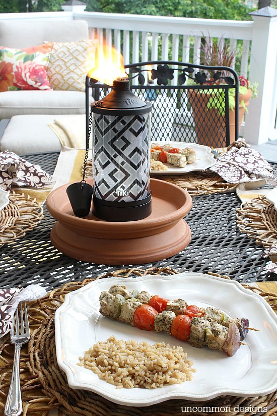 Creating a summer dinner al fresco via Uncommon Designs.