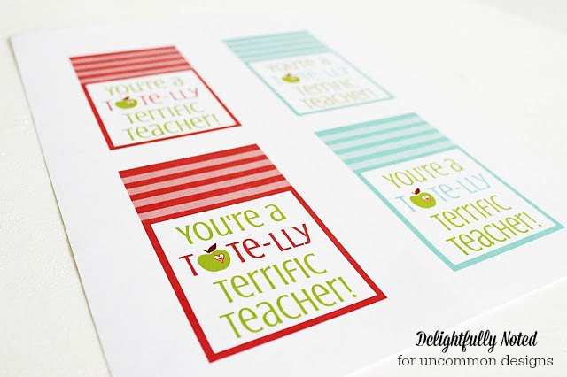 Teacher Appreciation Gift Printables via Uncommon Designs