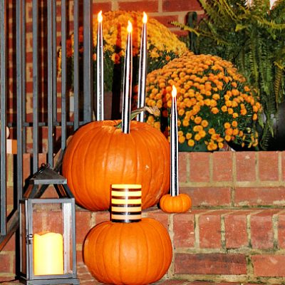 DIY Candlestick Pumpkins