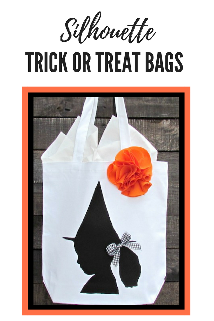 These silhouette trick or treat bags are such a fun Halloween craft project! 
