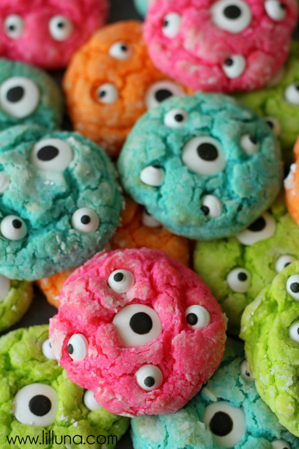 Gooey Monster Cookies by Lil Luna