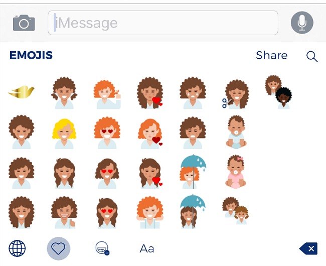 Dove-curly-hair-emoji-keyboard