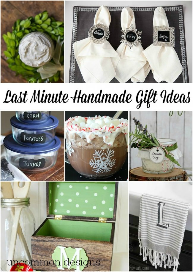 There is still time to make these adorable handmade gift ideas!  There is something for everyone on your list this year! | Uncommon Designs 