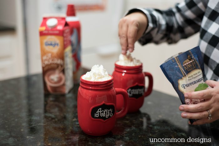 Start an easy holiday tradition with your family this year!  Decorate Gingerbread Men, Sip on Hot Chocolate and Have fun! | Uncommon Designs 