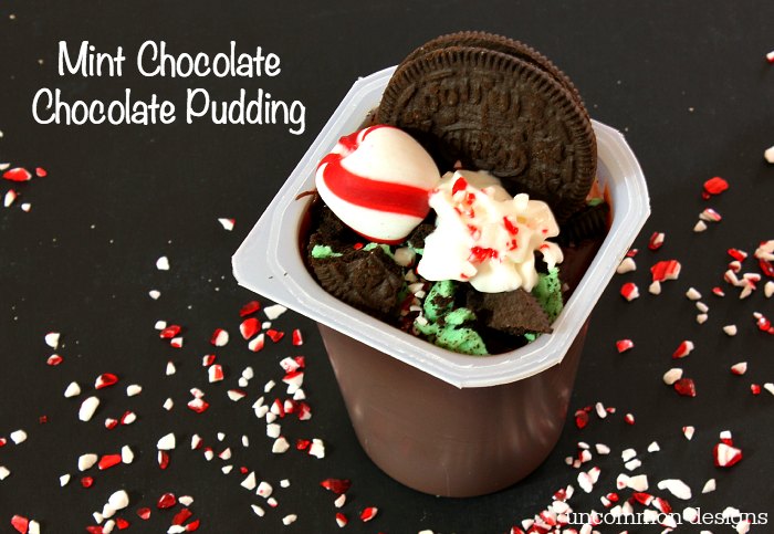 mint chocolate chocolate pudding