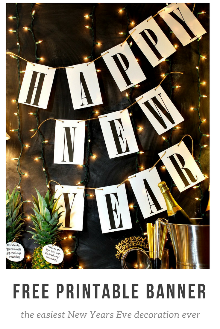  Happy  New  Year  Free Printable  Banner