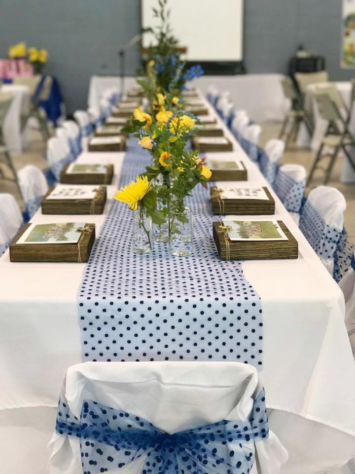 polka dot centerpieces