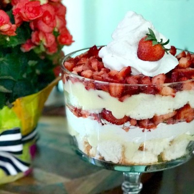 The Best Ever Strawberry Shortcake Trifle