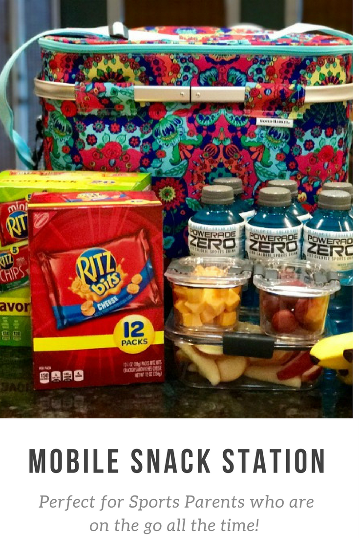 Create a Mobile Snack Station with a Rolling Insulated Cooler, ice packs, a freezable lunch sak for healthy and filling snacks. No more expensive trips to the convenience store or drive thrus! #SaveSnackScore #ad @Walmart