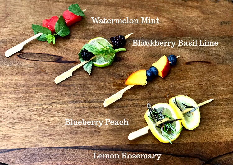 Fruit and Herb Drink Skewers