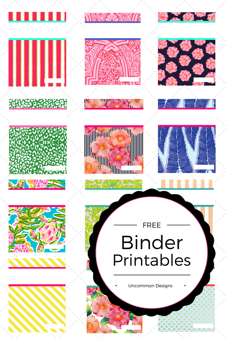 Free editable printable notebook covers