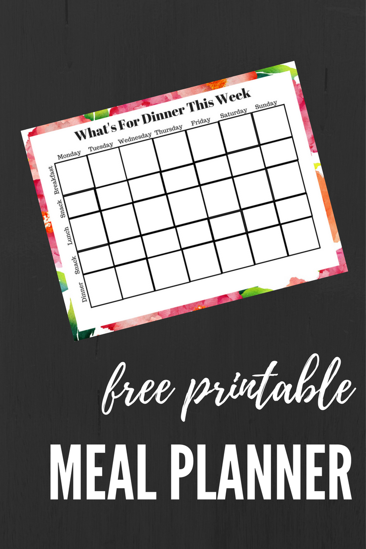 Free Printable Meal Planner