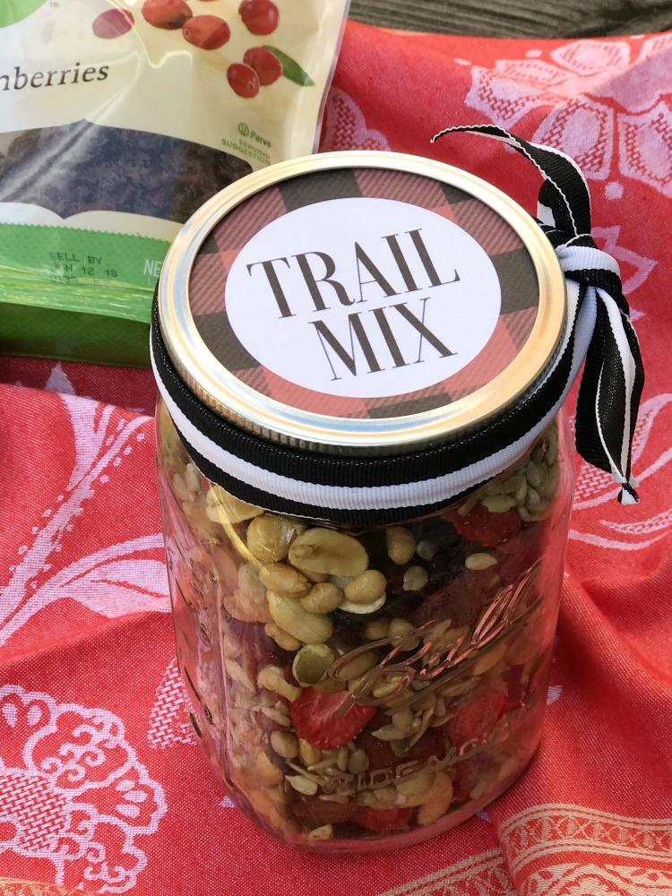 Trail mix is made even better when using organic and tasty mix-ins. Give the gift of flavor when you whip up a batch of this trail mix and gift it with this free printable mason jar label!